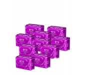 Анионовые ночные гигиенические прокладки 8 капель 360 мм 6шт (Фиолетовый) х 10 шт
