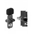 Петличный беспроводной микрофон EP033TZ-C для ведения блога и записи интервью с Type-C (Черный) 2 шт