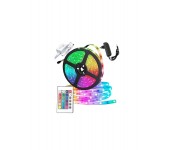 Светодиодная лента RGB 5 метров с блоком питания и пультом - дубль 2 (10579) для ВБ