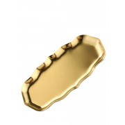 Декоративный поднос Волна для свечей (Золотистый)