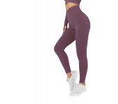 Женские спортивные лосины тайтсы для фитнеса эластичные леггинсы для йоги и бега (Фиолетовые) размер S