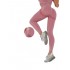 Женские сетчатые бесшовные леггинсы с эффектом пушап тайтсы для фитнеса спортивные лосины для йоги и бега (Розовый) размер M