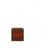 Электронные часы деревянный куб с звуковым управлением VST-869 (Коричневый) (красные цифры)