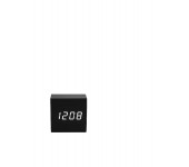 Электронные часы деревянный куб с звуковым управлением VST-869 (Черный) (белые цифры)