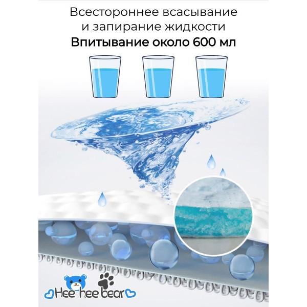 Мягкие детские подгузники трусики для малышей Hee hee bear XXXL, (от 17 кг), 32 шт