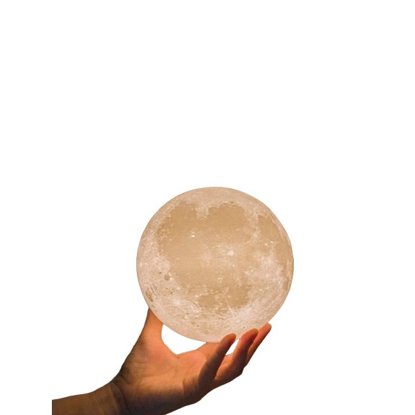 Ночник светильник настольный Луна 15 см с кнопками управления