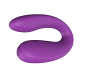 Вибратор U-типа вагинально-клиторальный, вагинально-анальный, для пары (Фиолетовый)