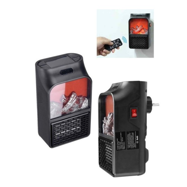 Портативный обогреватель с LCD-дисплеем Flame Heater 500 Ватт (Черный)