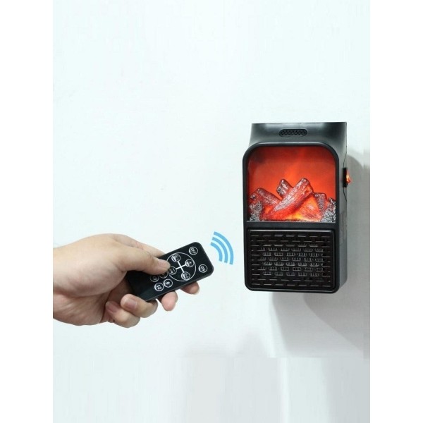 Портативный обогреватель с LCD-дисплеем Flame Heater 500 Ватт (Черный)