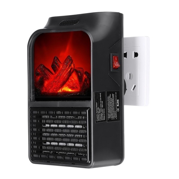 Портативный обогреватель с LCD-дисплеем Flame Heater 500 Ватт (Черный)