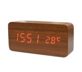 Настольные цифровые часы-будильник VST-862 (коричневые)