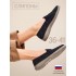 Женские мокасины Горошек 2-резинки (Синий) Размер 38