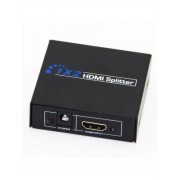 Сплиттер разветвитель Divisor Splitter Hdmi 1x2 Hub 2 Portas 1080p 3d Ver 1.4 (Черный)