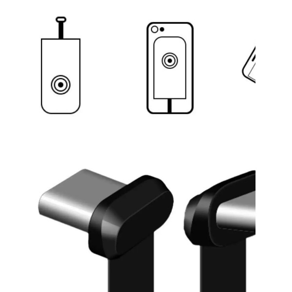 Qi ресивер приемник для беспроводной зарядки для смартфона  Type-C